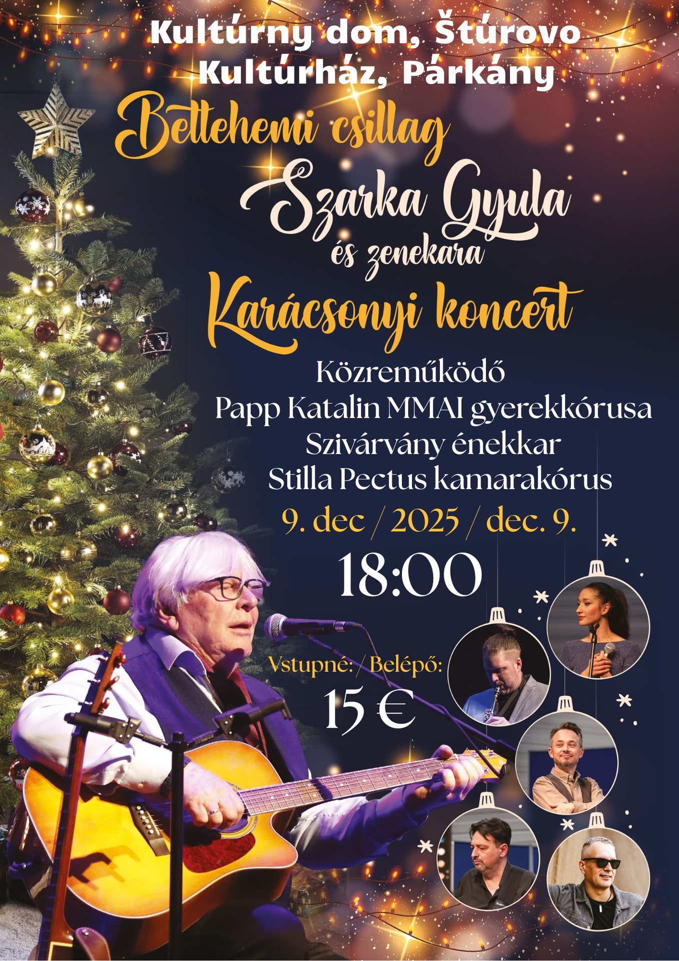 Vianočný koncert: Szarka Gyula a jeho kapela - Štúrovo